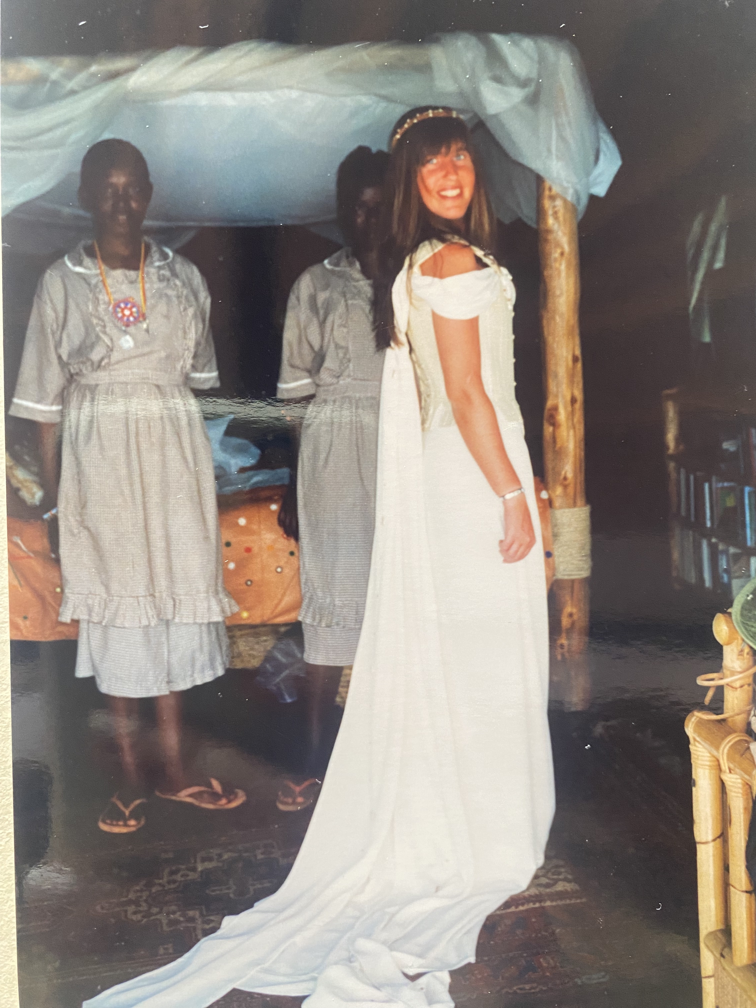 Antonella in her wedding dress